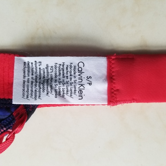 NWT Calvin Klein Floral Bralette QF1642 Sports Bra - Picture 5 of 5